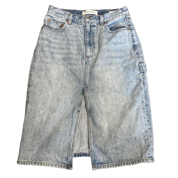 Denim Forum ’90s Carpenter Midi Pencil Skirt — Size 26 - Picture 2 of 7